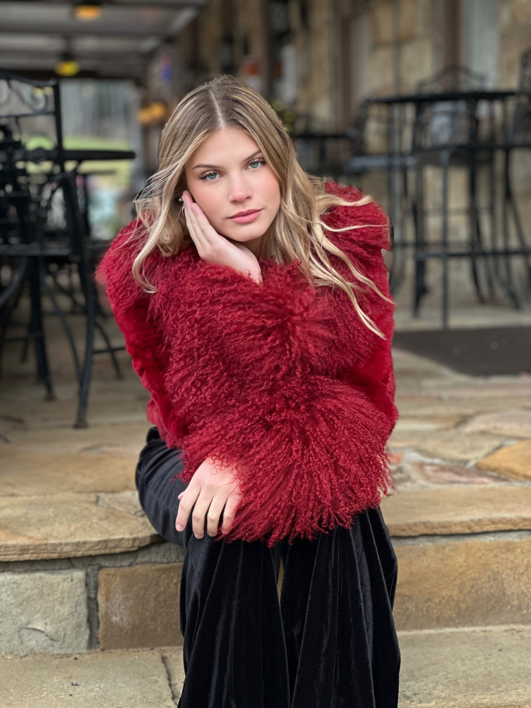 The Victoria Genuine Rabbit & Lamb Fur Coat