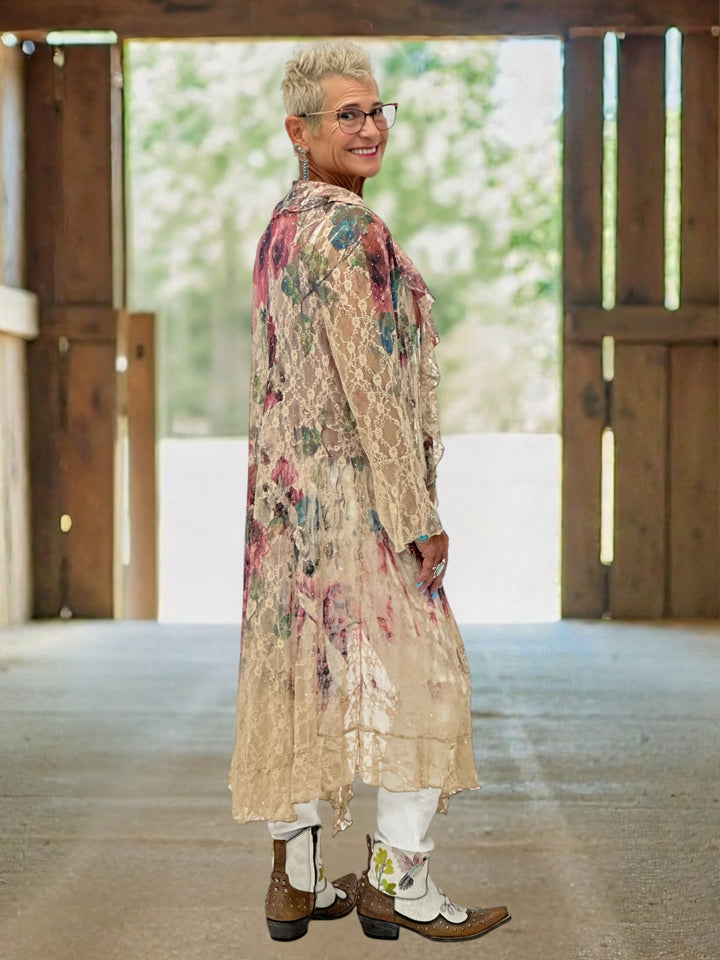 Emily Rose Rhinestone Lace Duster