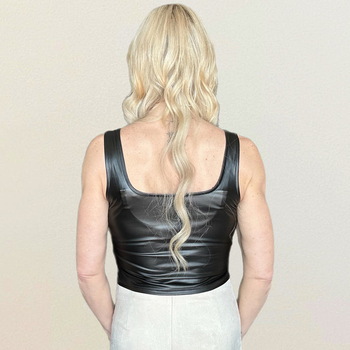 Black Diamond Faux Leather Tank