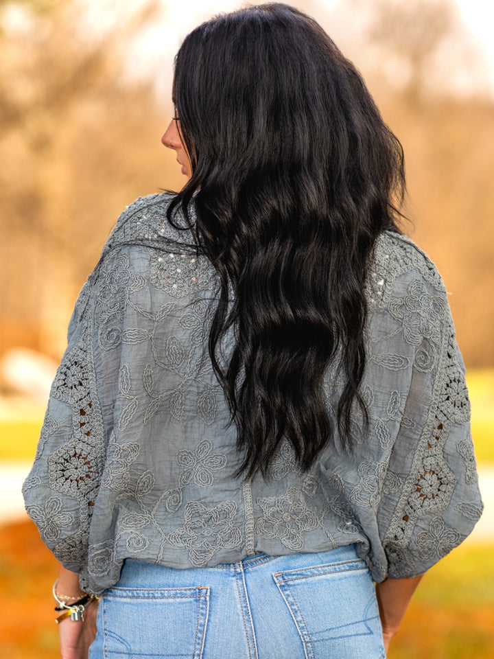 POL Wildflower Crochet Cardigan