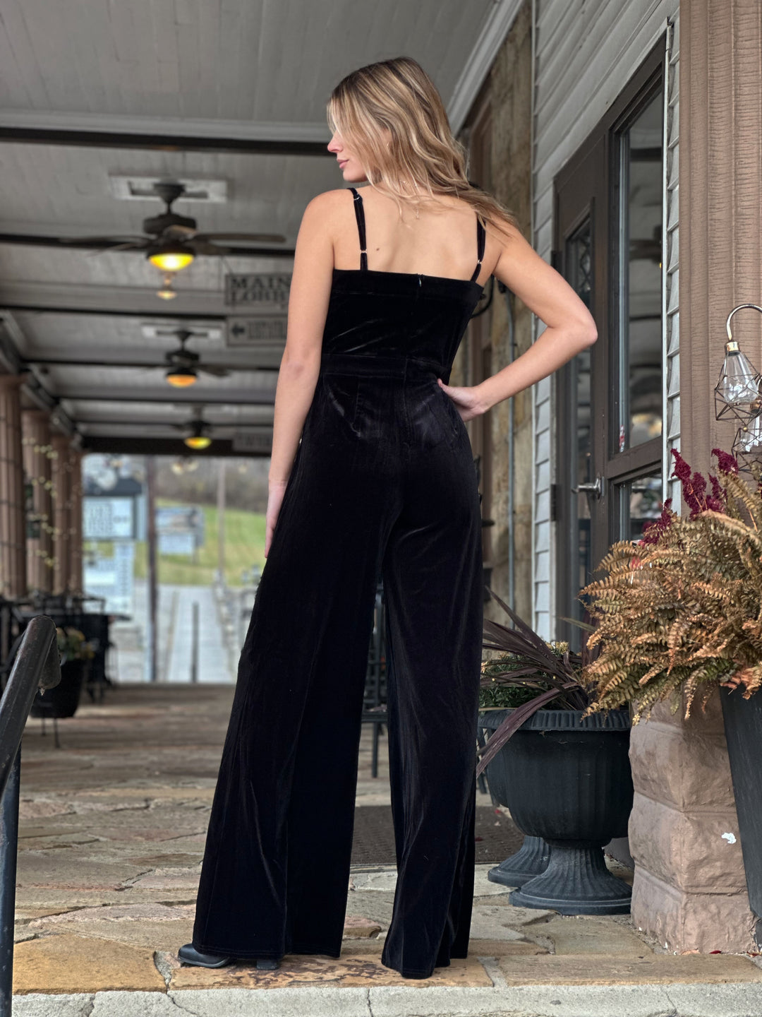 Black Velvet Jumpsuit