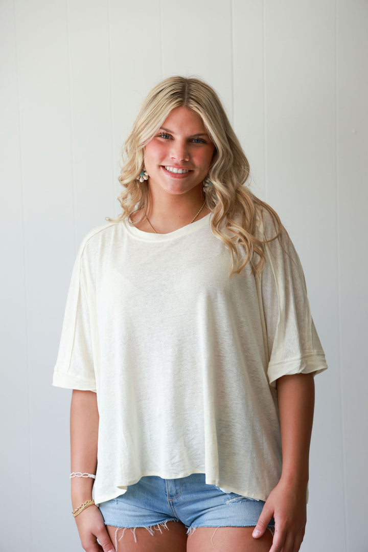 Dreamy Drift Oversized Dolman Shirt