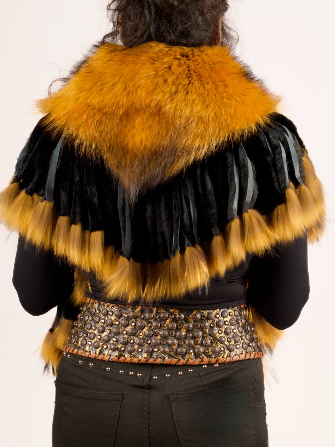 Golden Raccoon Fur Collar