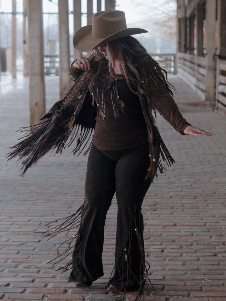 Fringe & Features Long Sleeve Top