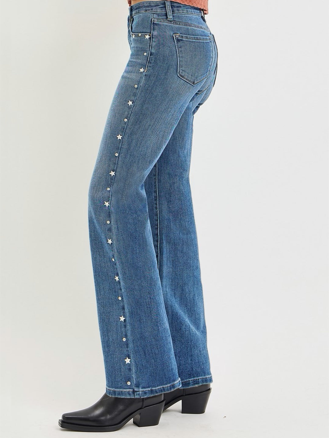 Risen Tummy Control Star Studded Bootcut Jeans