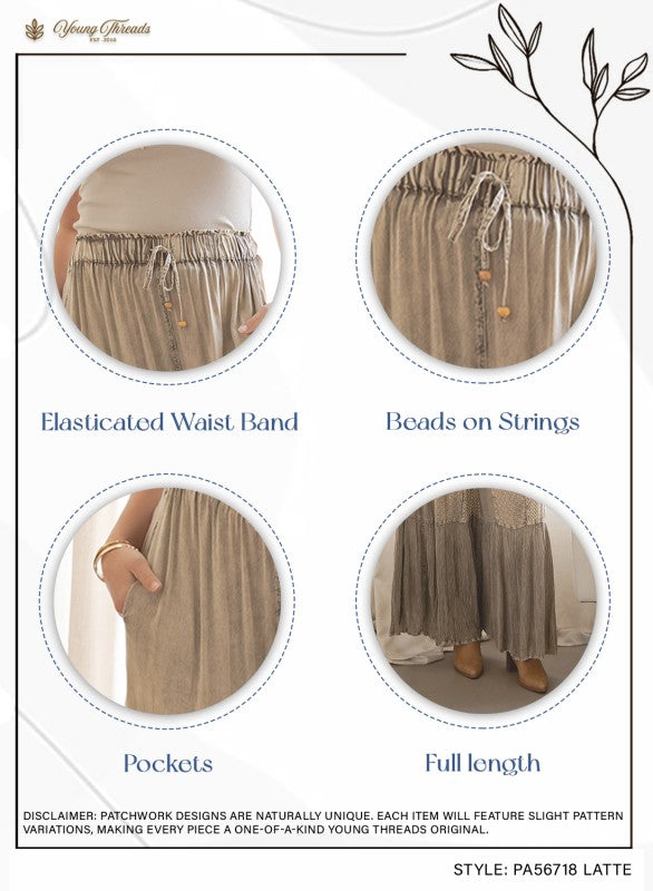 Lightweight Boho Wide Leg Tiered Patchwork Pants