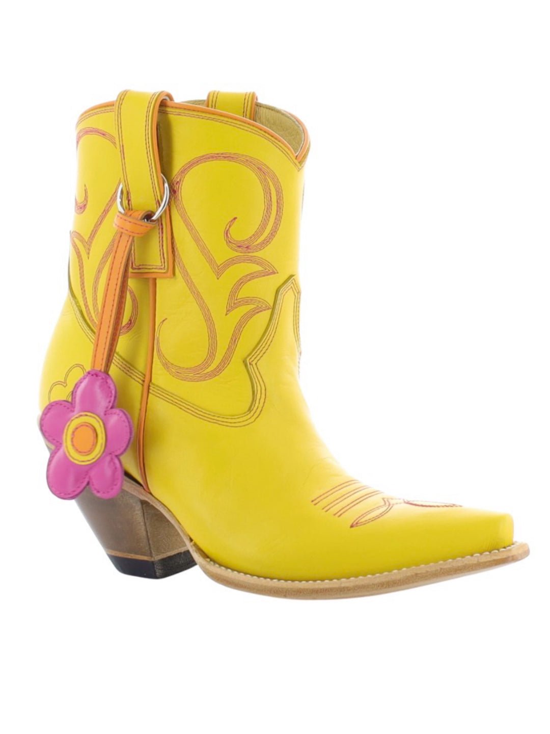 YIPPEE KI YAY Yellow Flower Power Short Boots