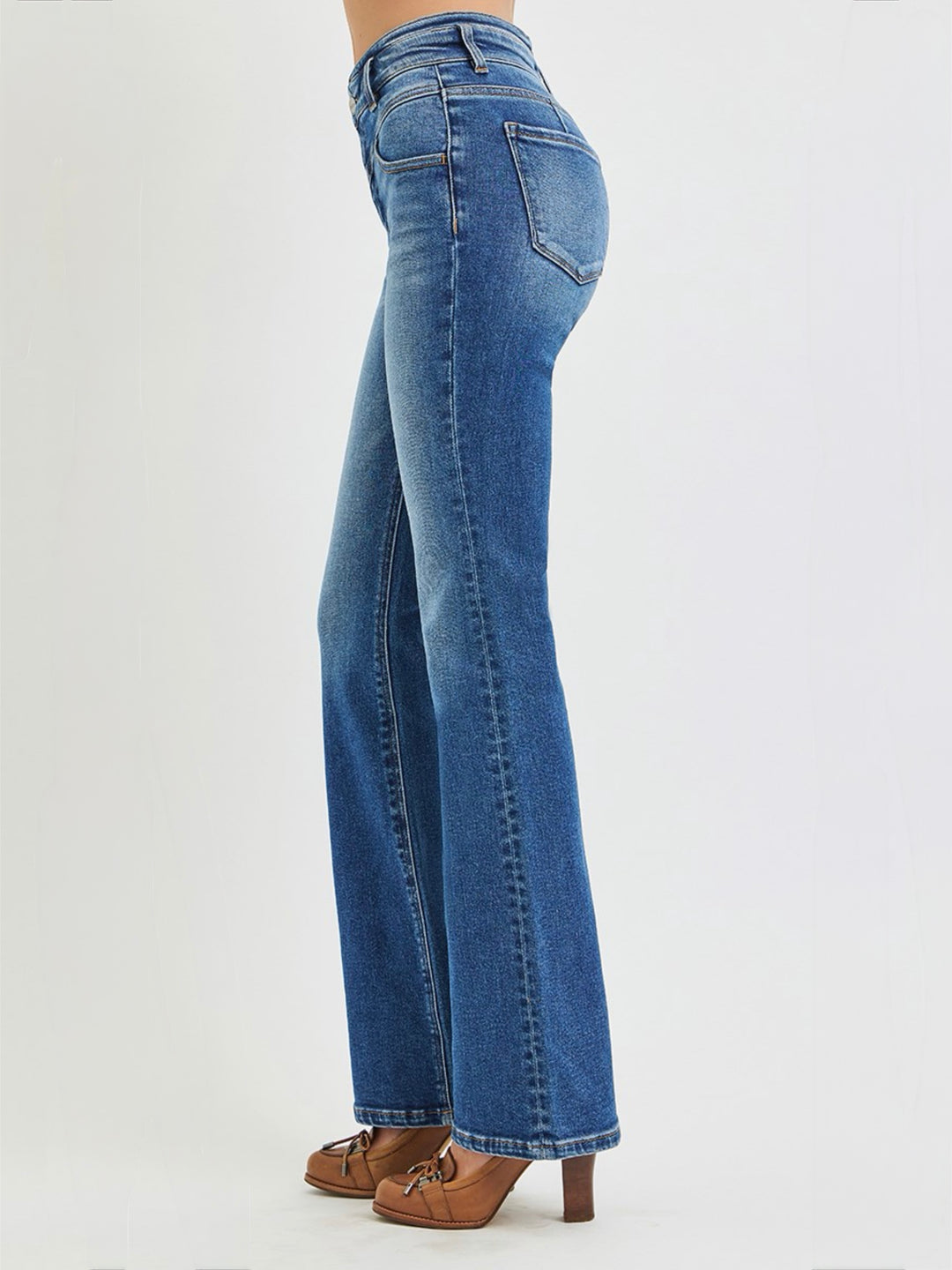 Risen Mid Rise Western Yoke Bootcut Jeans