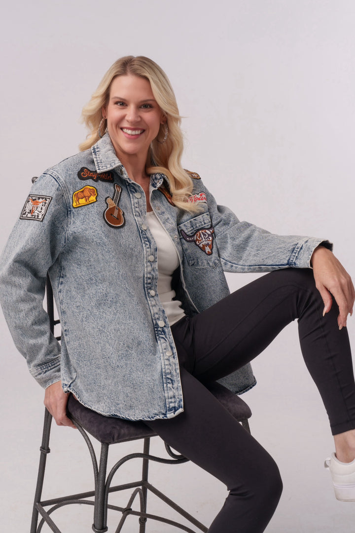 Rodeo Patchwork Denim Jacket