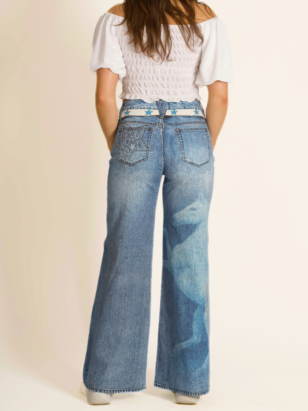 Wild Horse Wide Leg Western Jeans