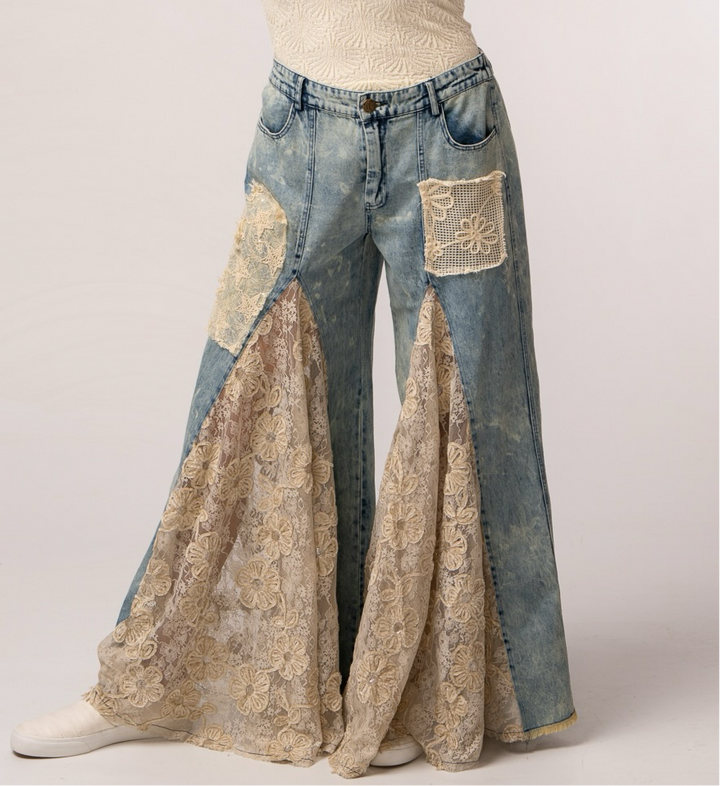 Boho Babe Lace Wide Leg Pants