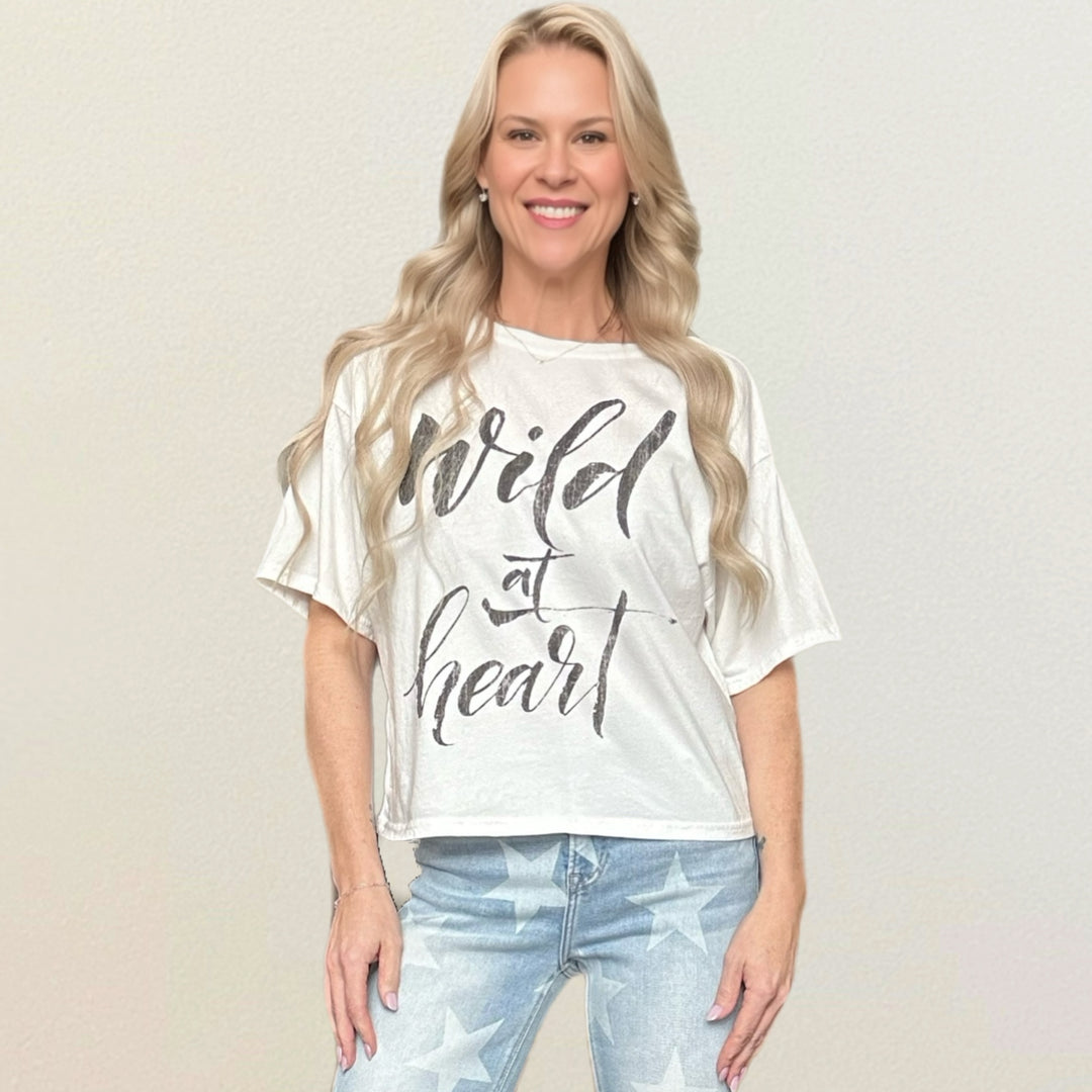 Wild at Heart Long Crop Tee