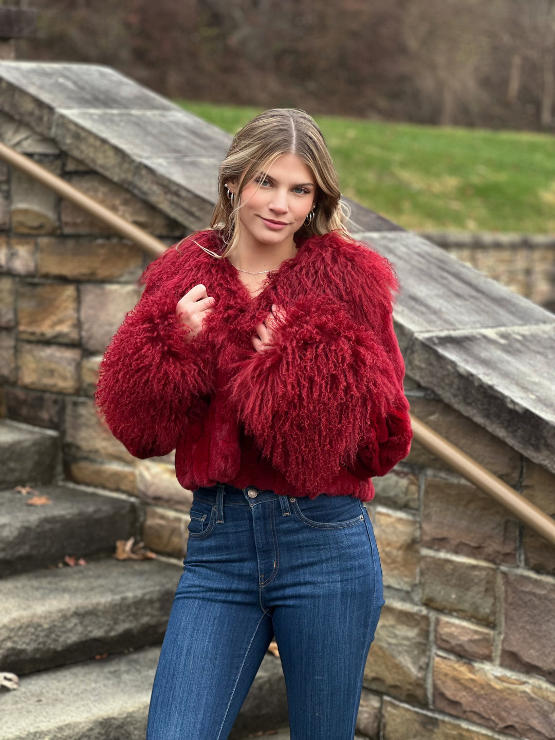 The Victoria Genuine Rabbit & Lamb Fur Coat