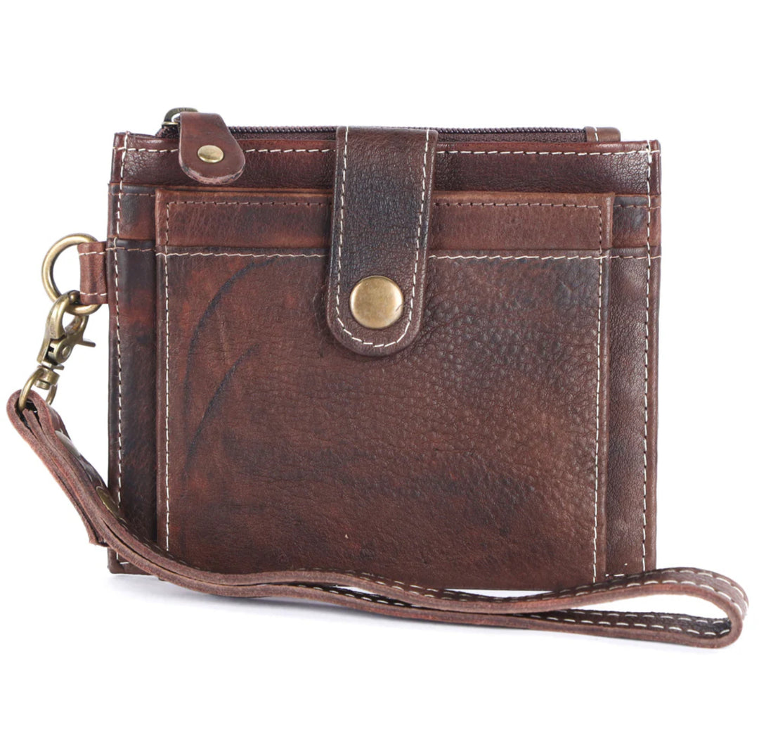 Leather Wristlet Card Holder