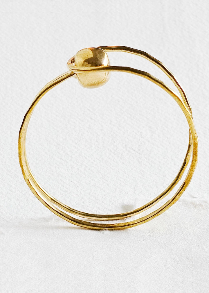 BRASS WIRE bracelet WITH SPHERE BALL CIRCLE