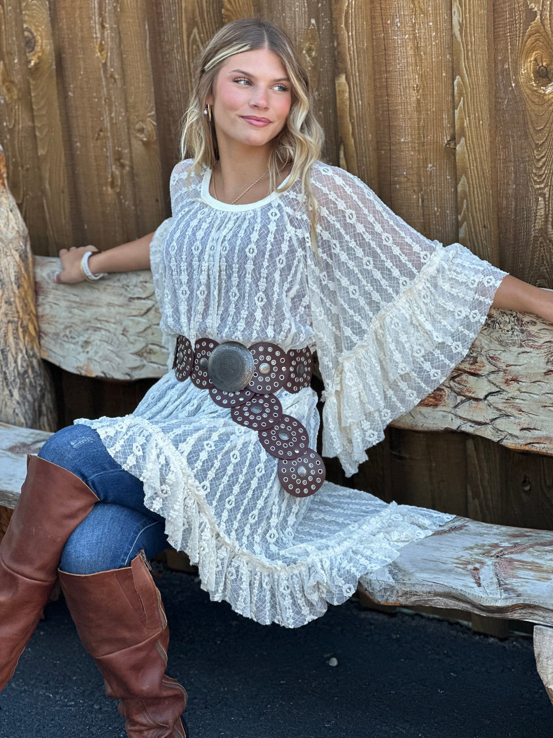 Carley Lace Tunic Top