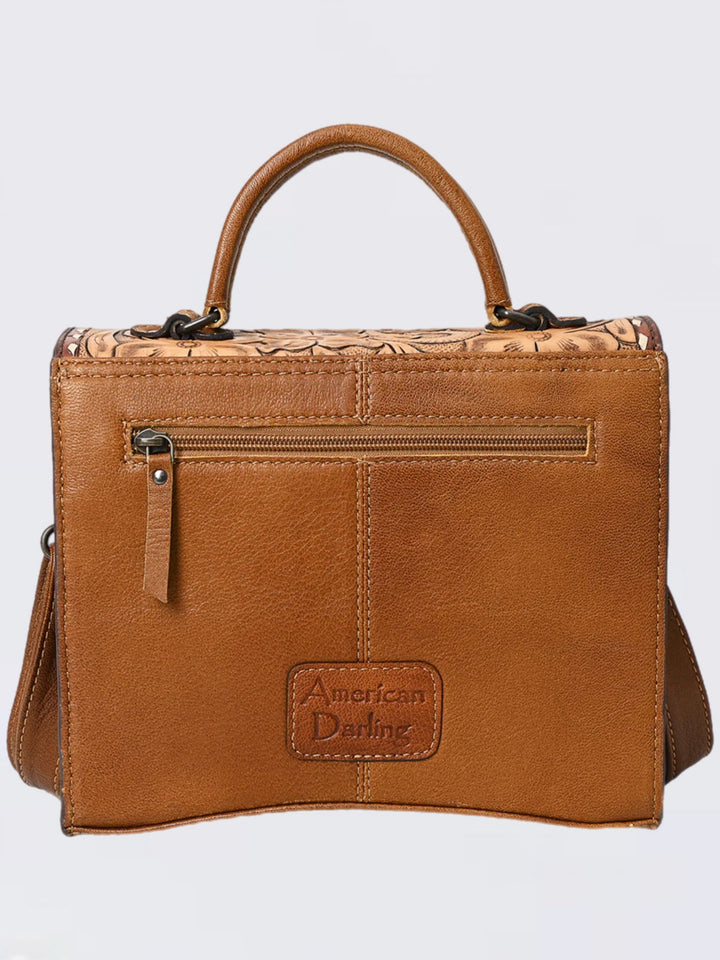 Western Saddle Box Bag - Handcrafted Full-Grain Leather Crossbody