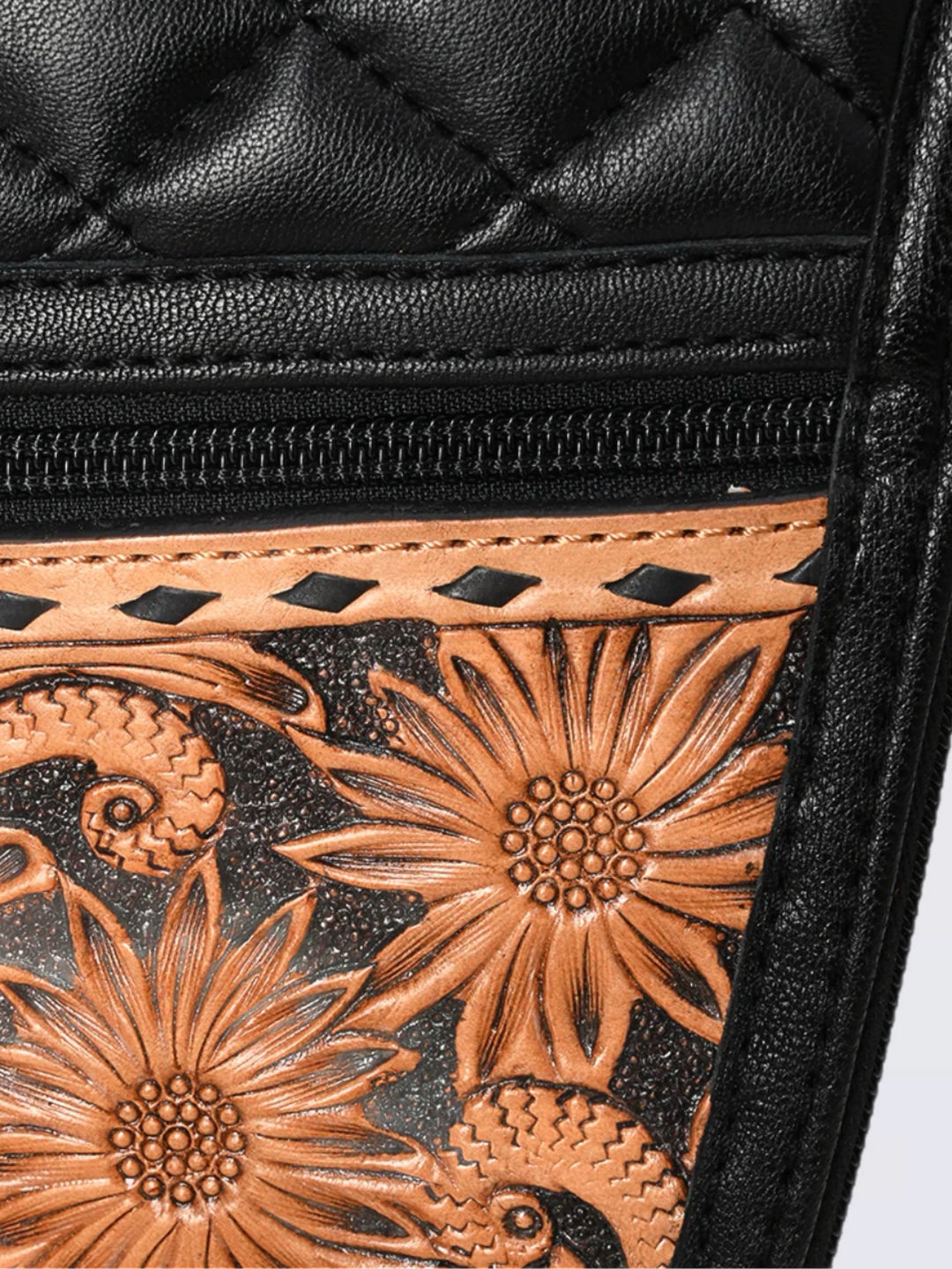 Premium Black Leather Concealed Carry Pistol Storage Case