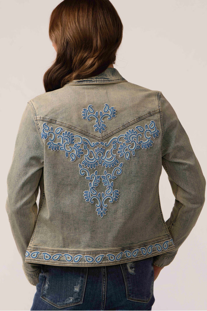 Beaded Denim Jacket