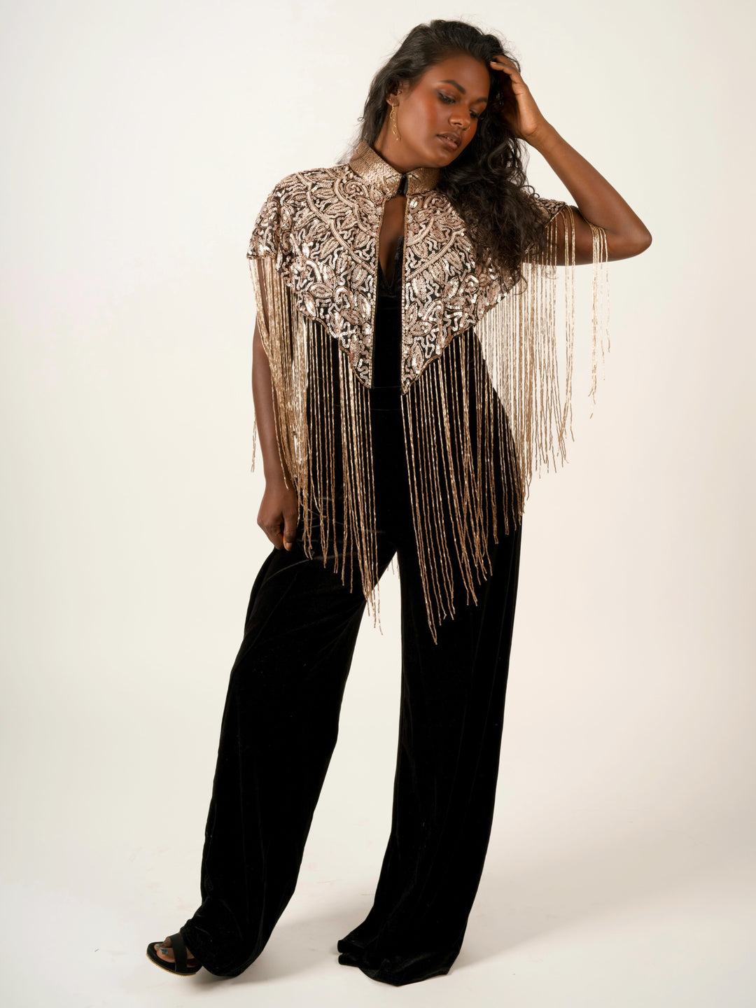 Champagne Beaded Cape