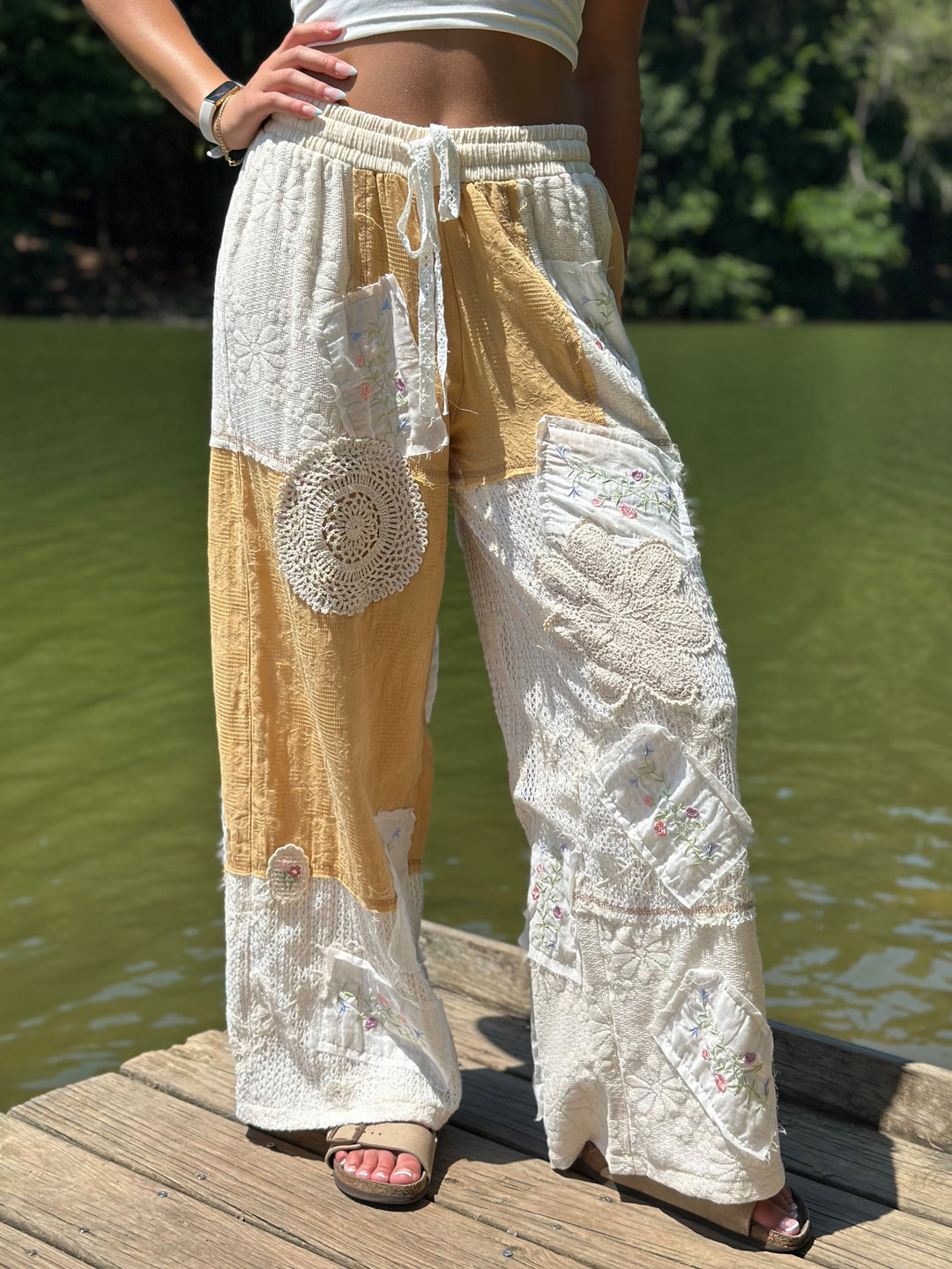 POL Honey Stitch Boho Pants