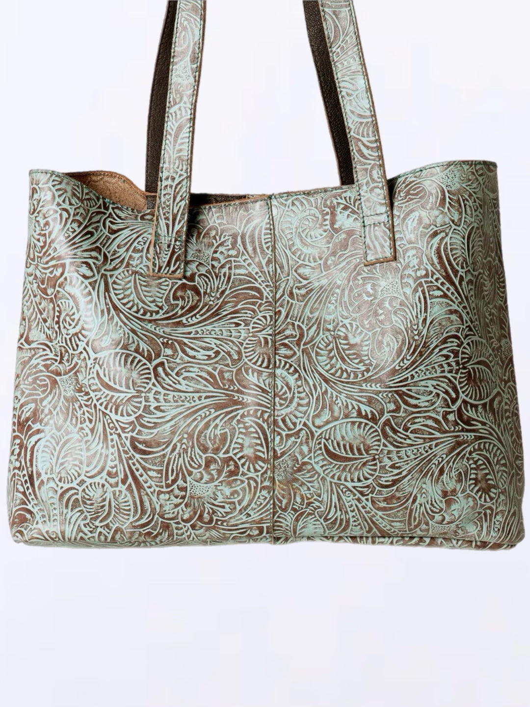 Embossed Genuine Leather Women’s Tote Bag