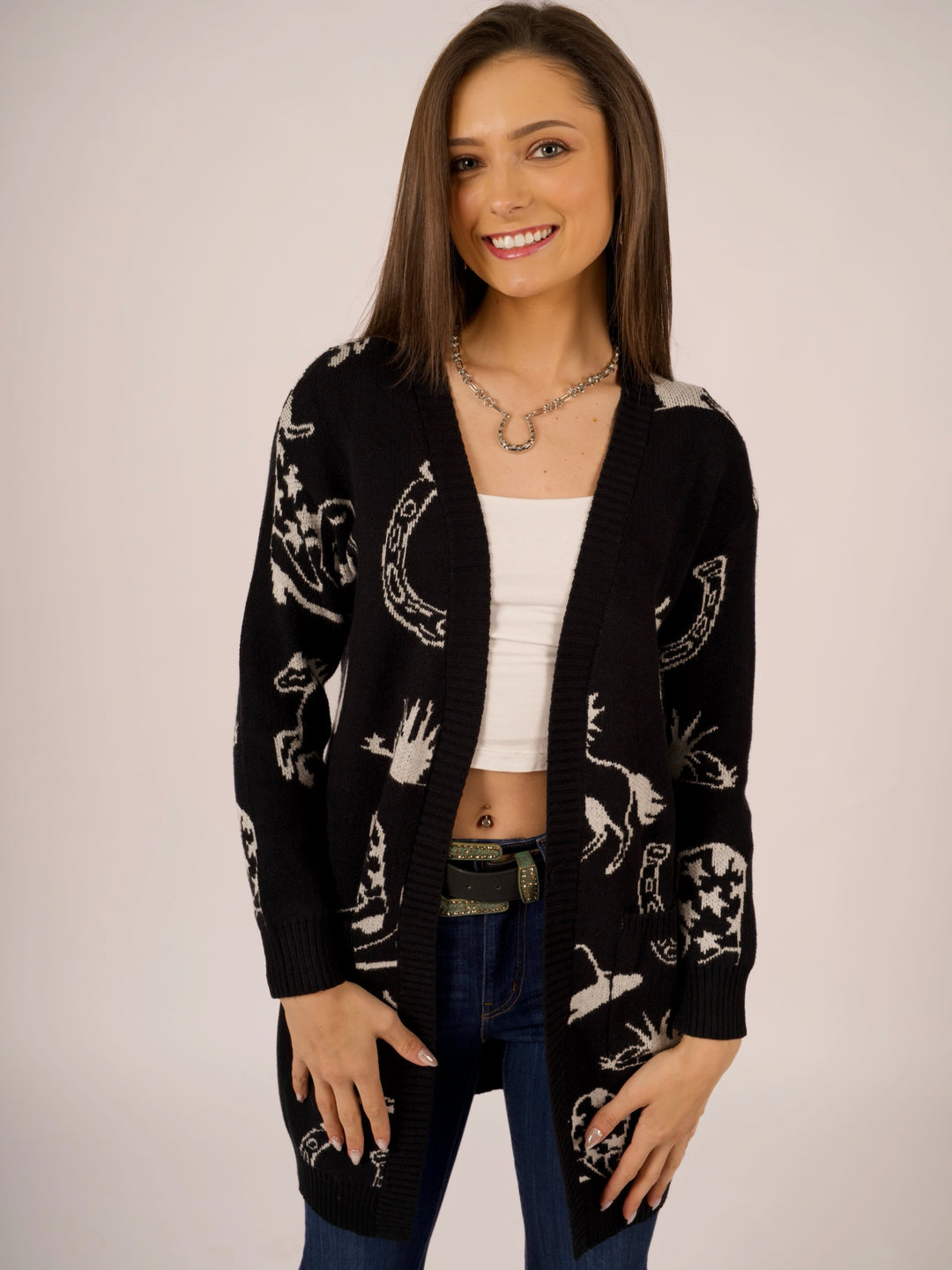 Butter Soft Western Graphic Cardigan Sweater