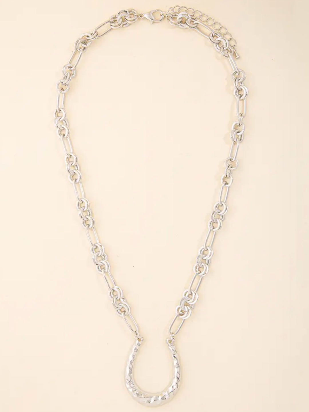 Open Horseshoe Pendant Necklace