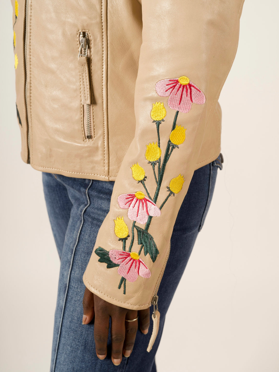 Mauritius Peonie Leather Jacket