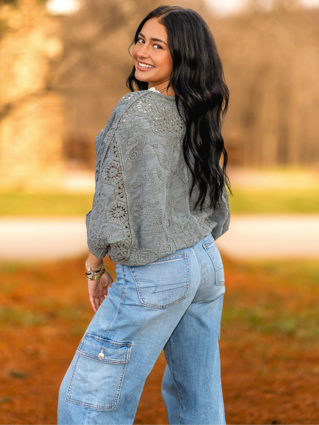 POL Wildflower Crochet Cardigan