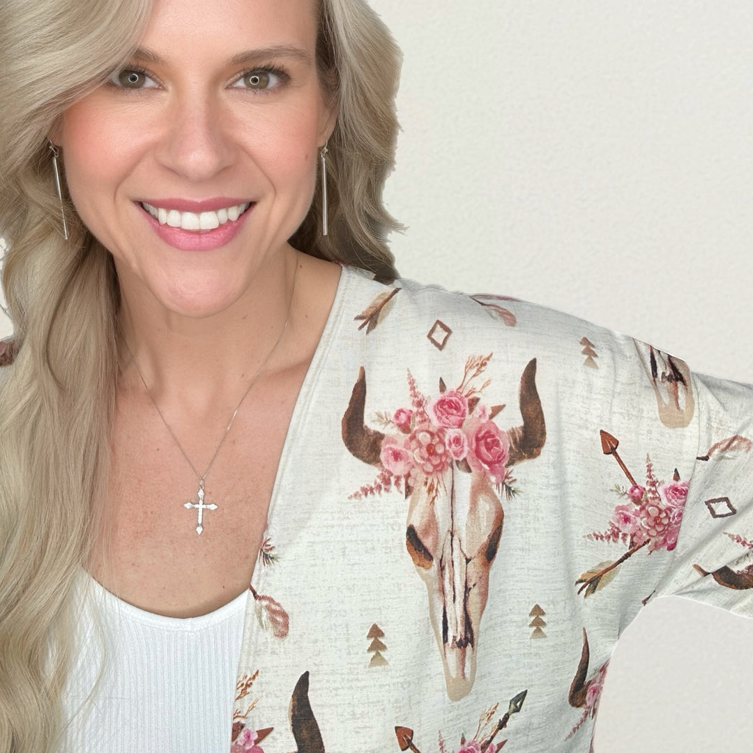 Blossom Skull Duster - Salt and Grace Boutique