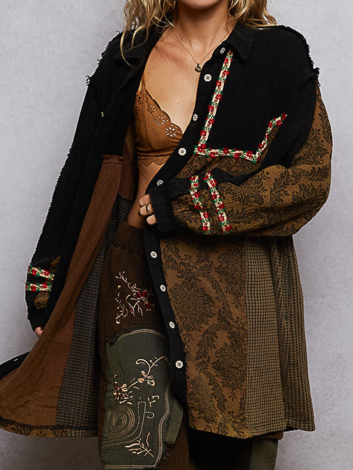 POL Vivienne Majestic Bloom Long Jacket