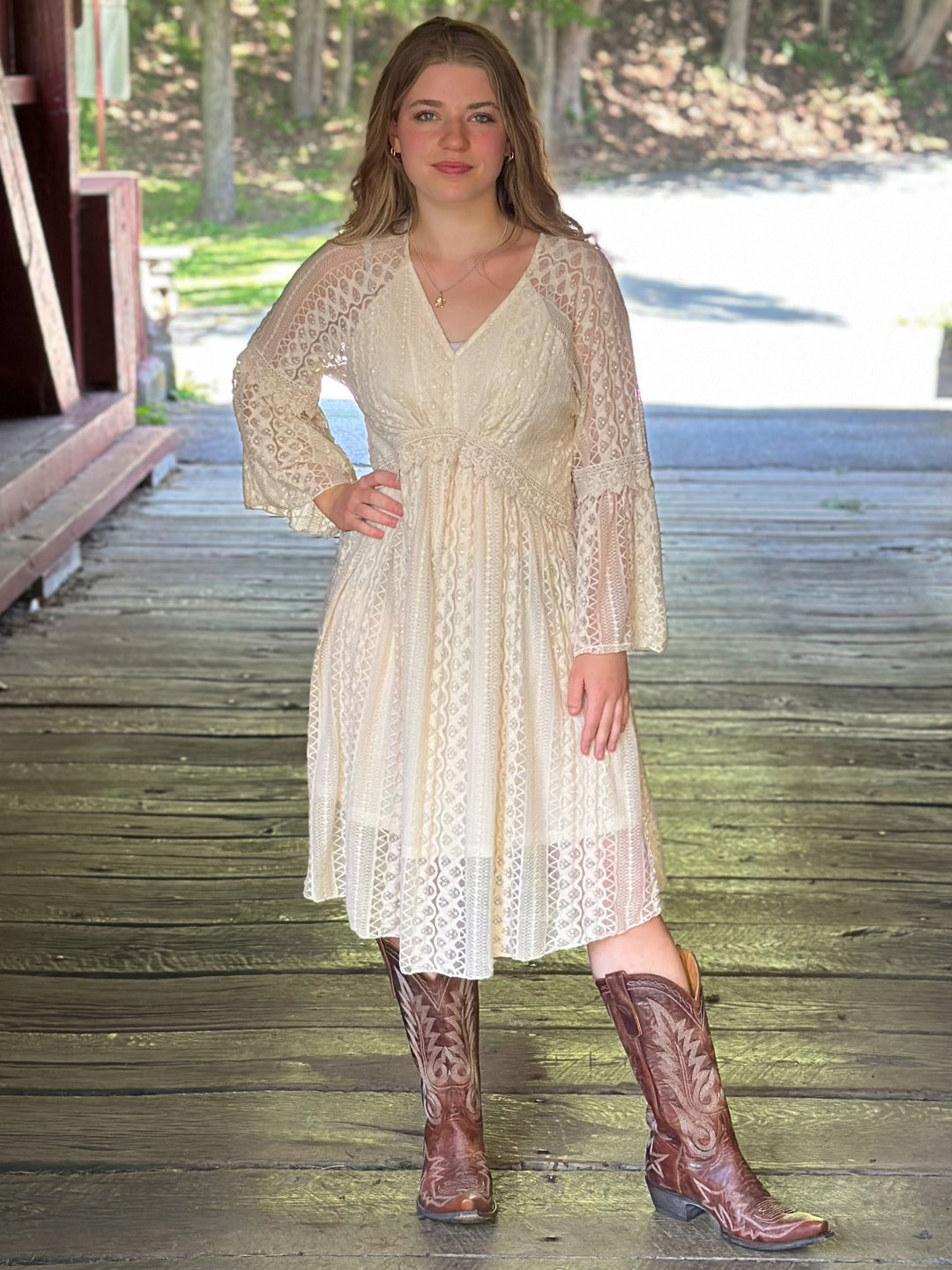 Lace Long Sleeve Dress