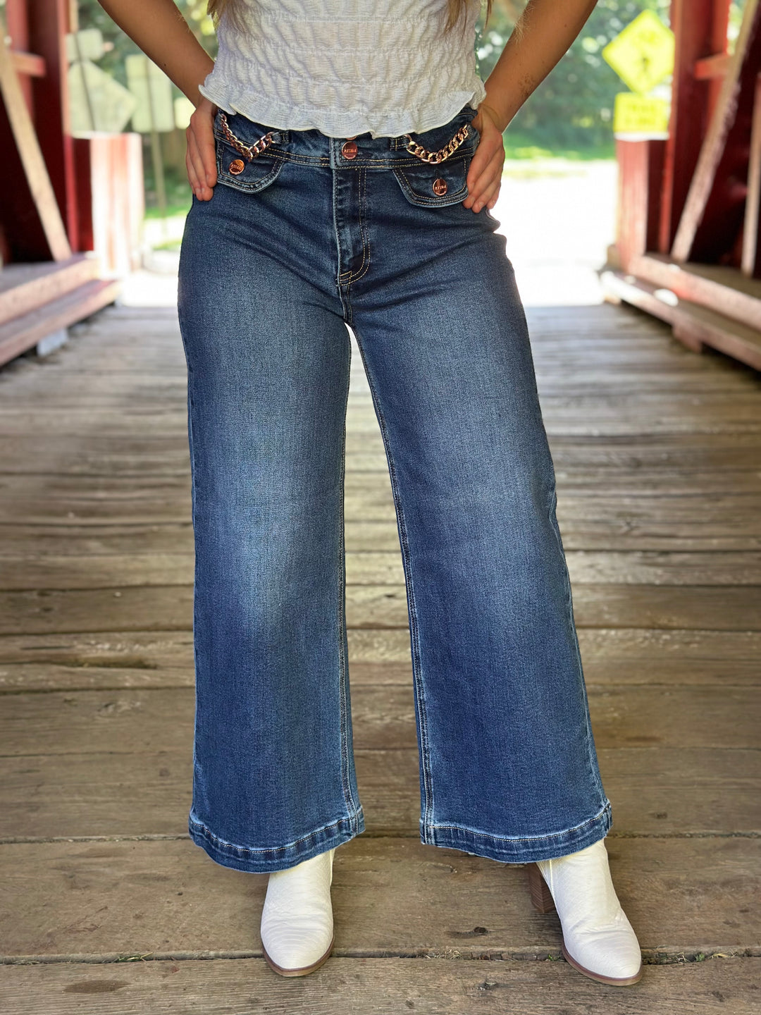 Risen High Waist Samantha Cropped Jeans