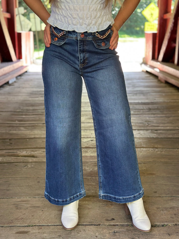 Risen High Waist Samantha Cropped Jeans