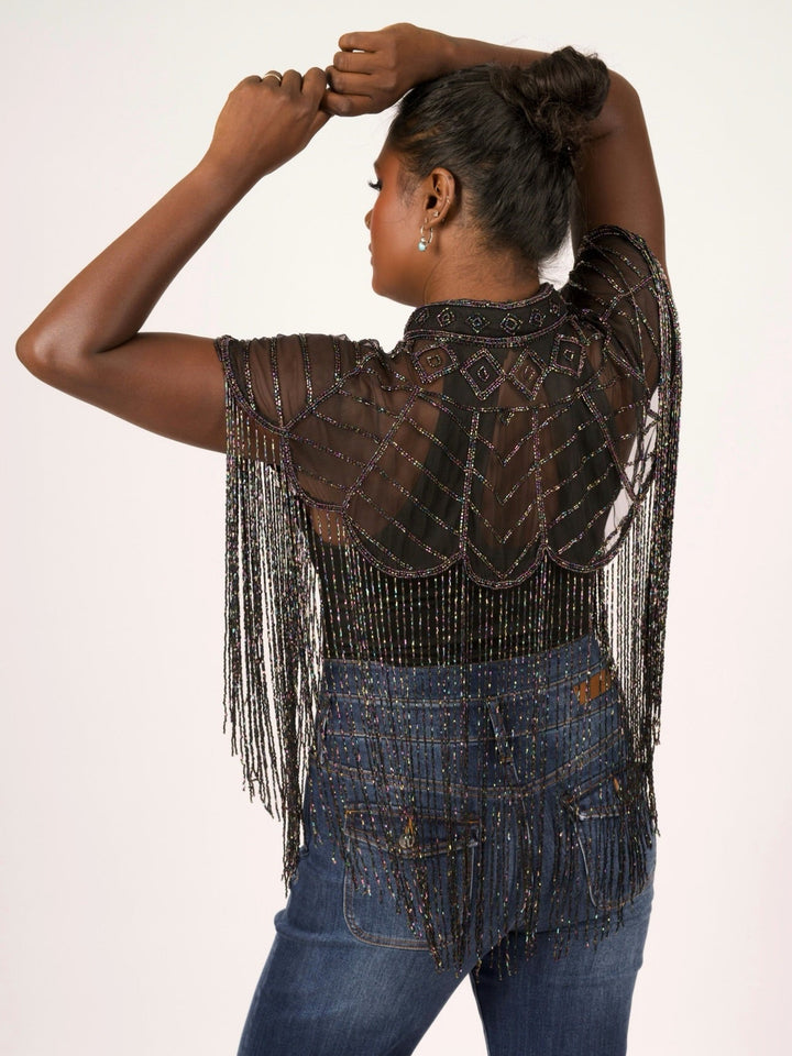 Peacock Beaded Cape