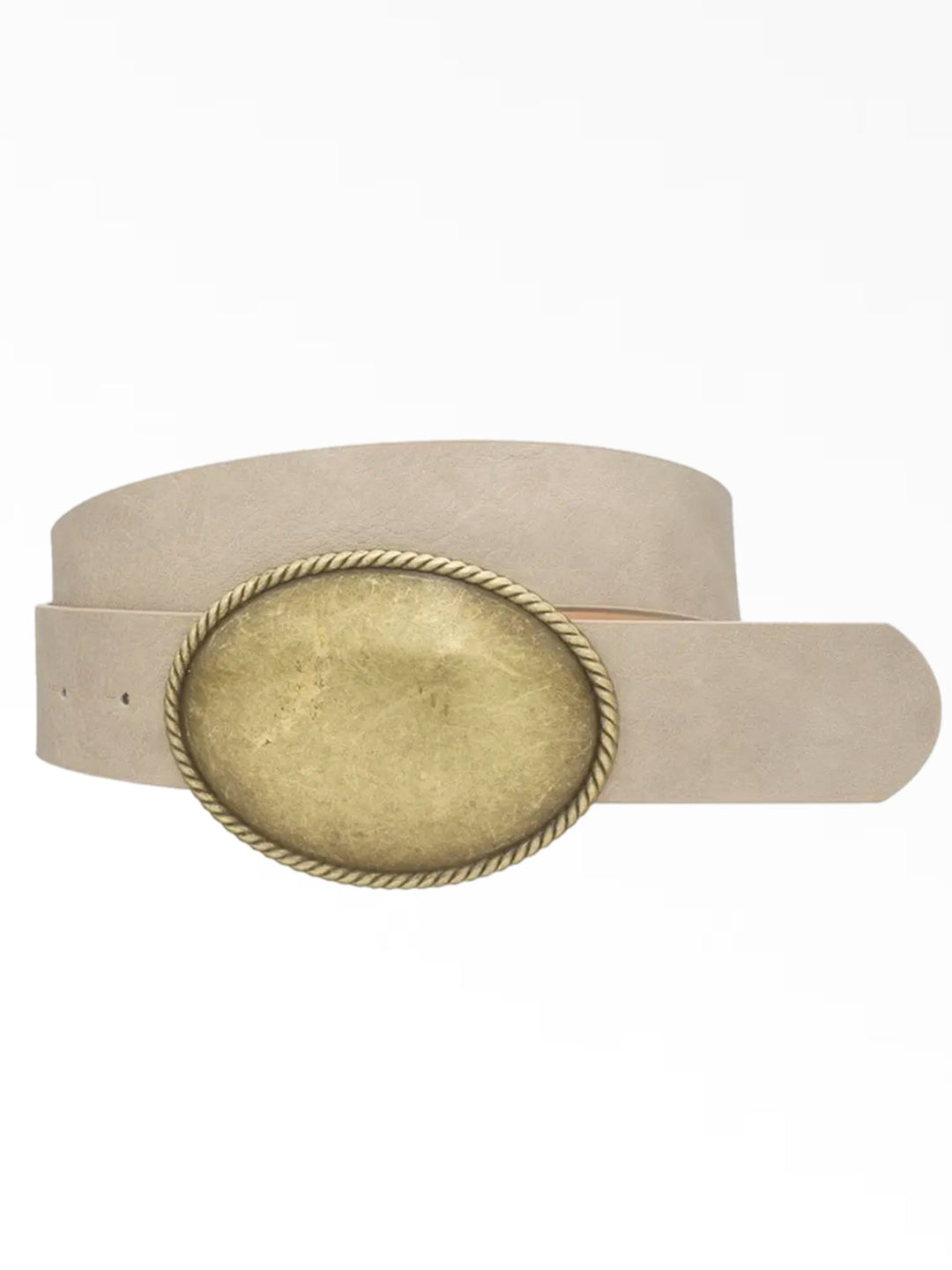 Savannah Trail Western Faux Leather Oval Buckle Belt