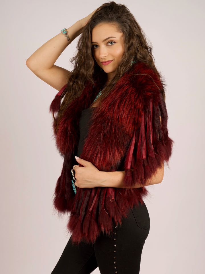 Foxy Red Raccoon Fur Collar