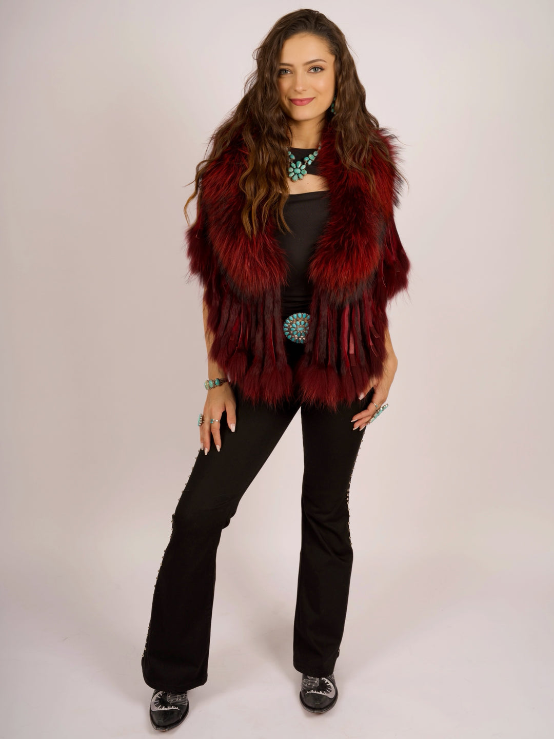 Foxy Red Raccoon Fur Collar
