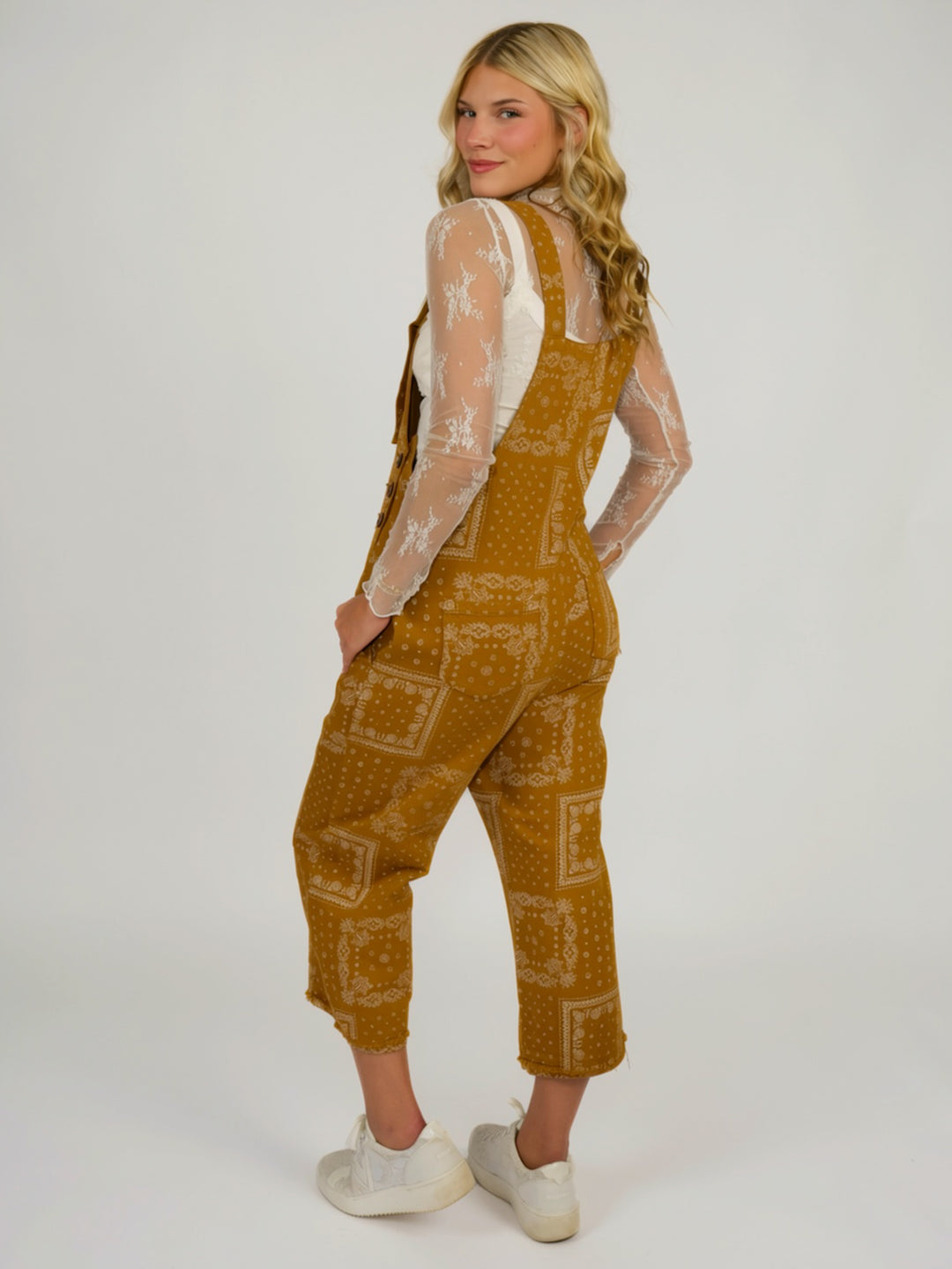 Bandana Print Overalls