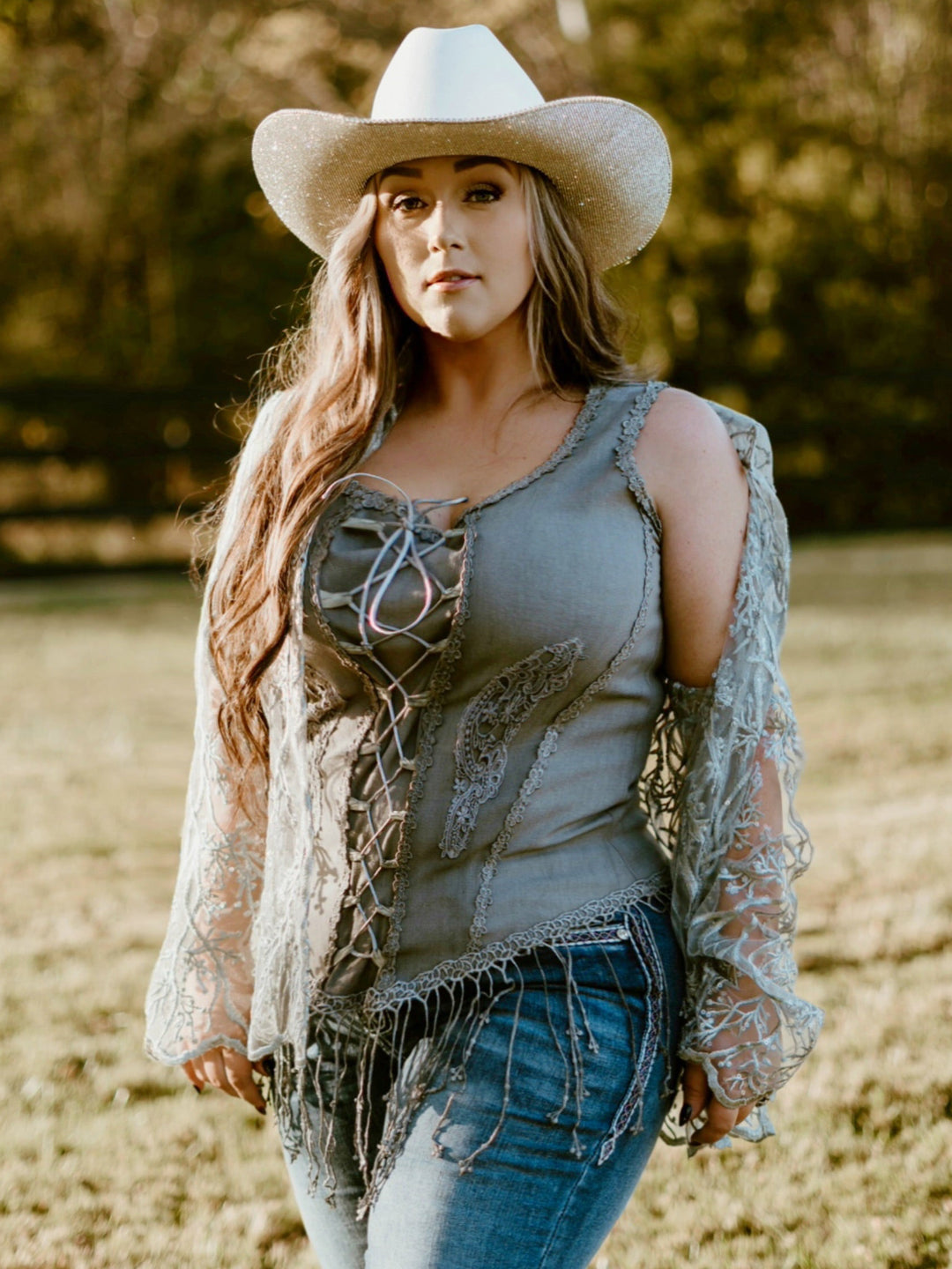 Silver Lace Cardigan