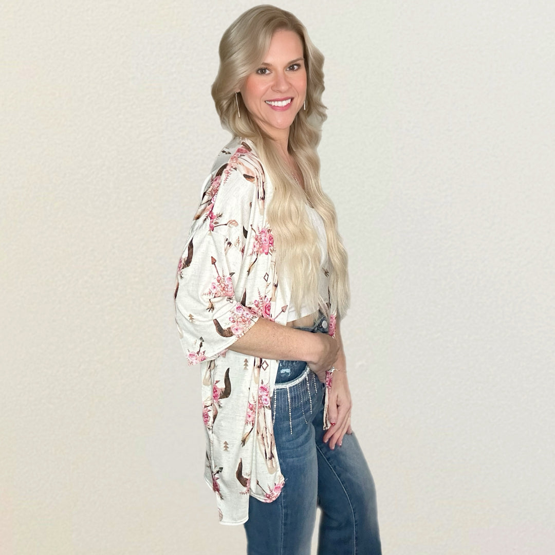 Blossom Skull Duster - Salt and Grace Boutique