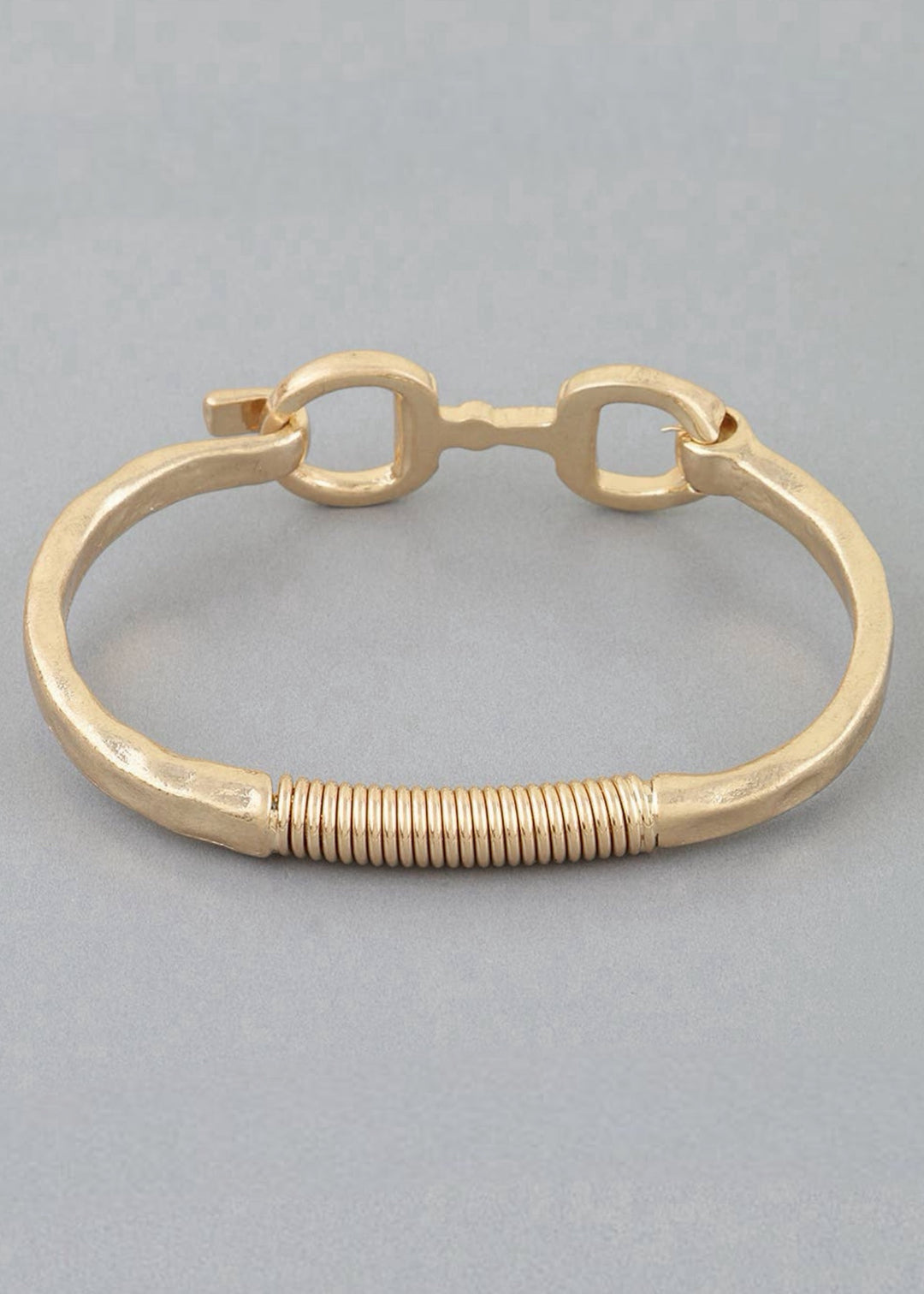 Bit Hammered Toggle Cuff Bracelet