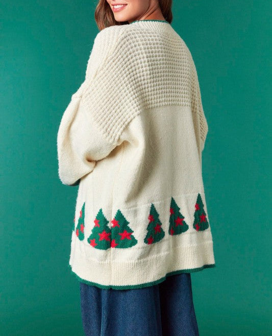 Christmas Trees Sweater Cardigan