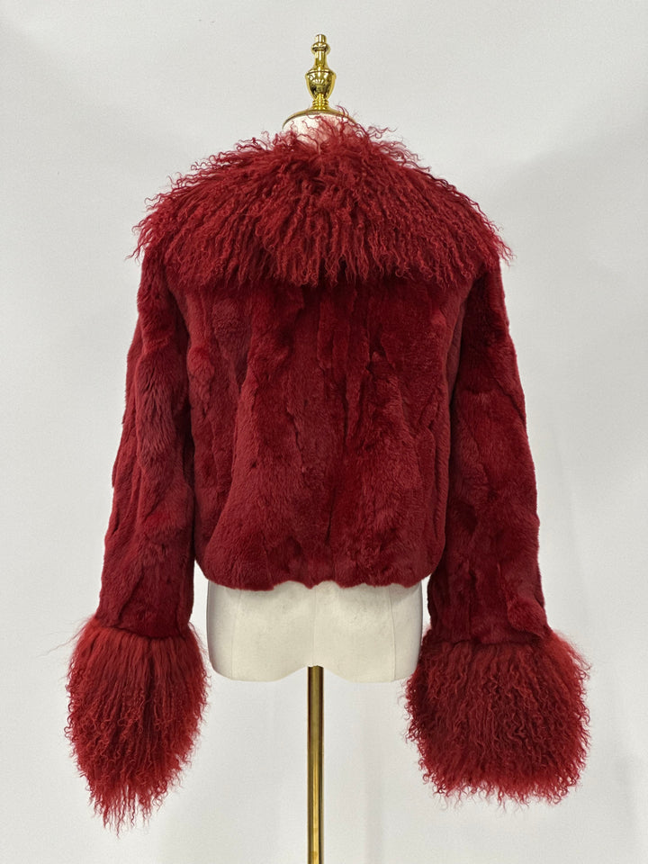 The Victoria Genuine Rabbit & Lamb Fur Coat