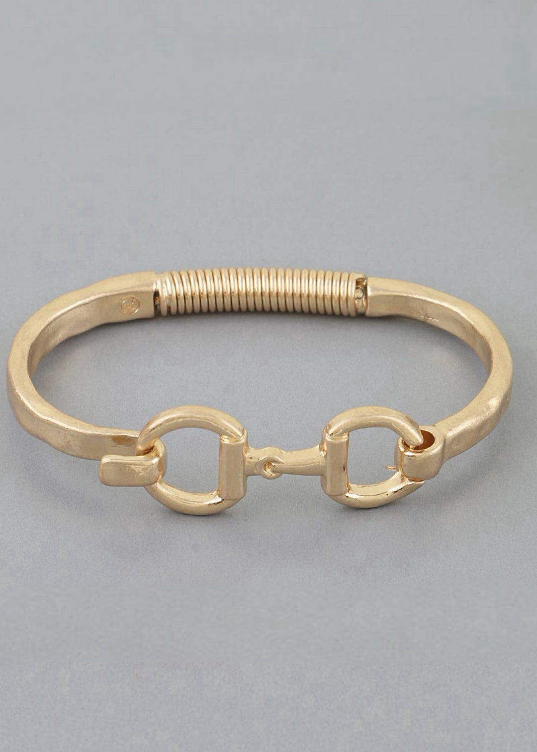 Bit Hammered Toggle Cuff Bracelet
