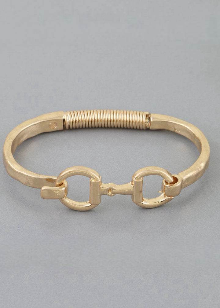 Bit Hammered Toggle Cuff Bracelet