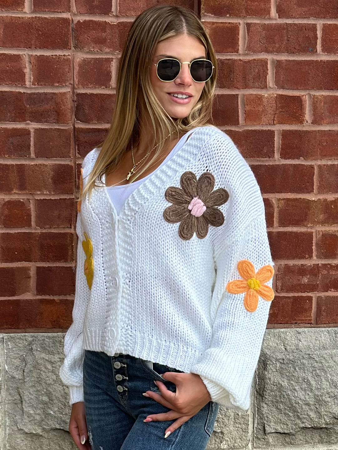 Sunset Petals Button Up Cardigan