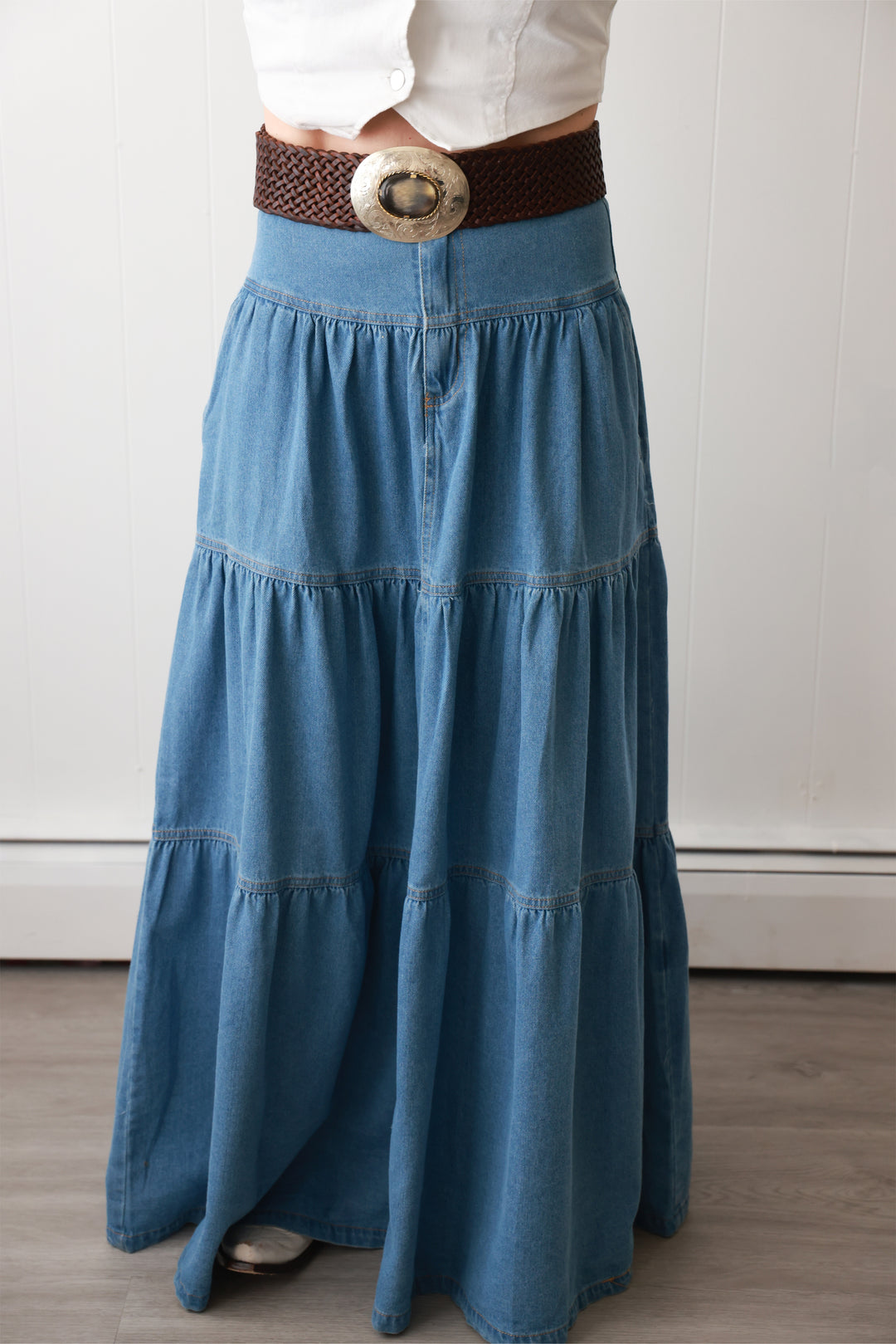 Denim Delight Maxi Skirt