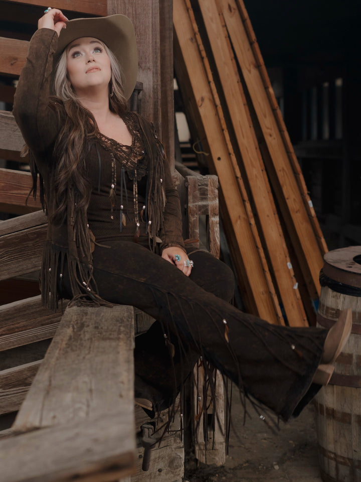 Fringe & Features Long Sleeve Top